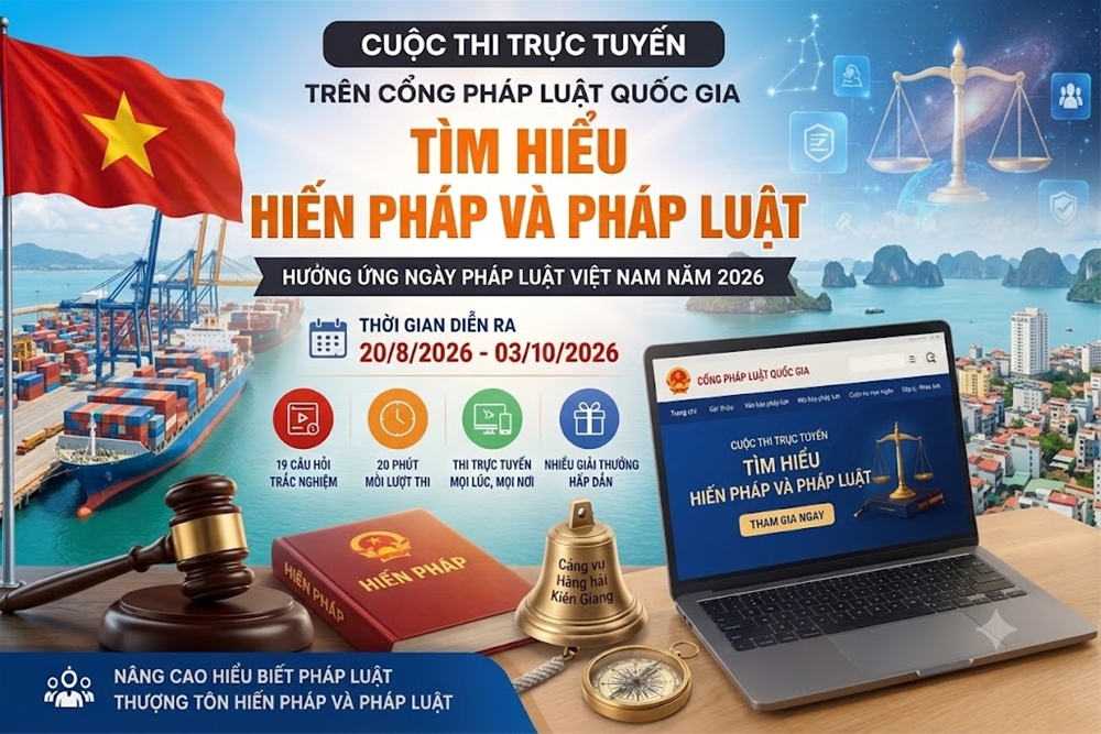 Cuộc thi trực tuyến “Tìm hiểu Hiến pháp và pháp luật” trên Cổng Pháp luật quốc gia